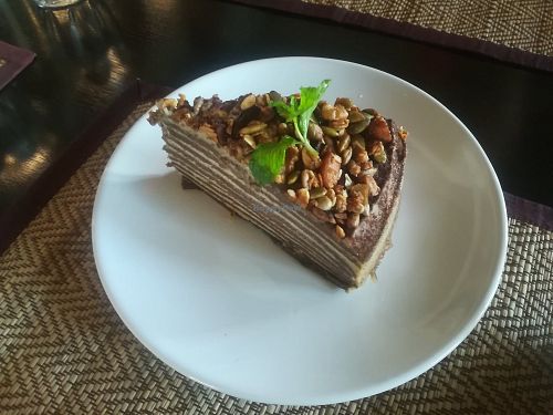 Cashew cream layered cake at Goodsouls Kitchen in Chiang Mai