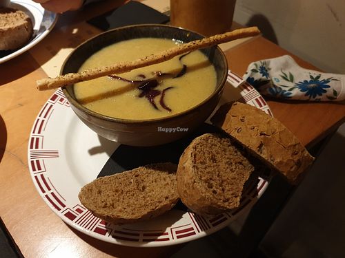 Potato miso soup...wow at Het Strand - The Strand in Leuven