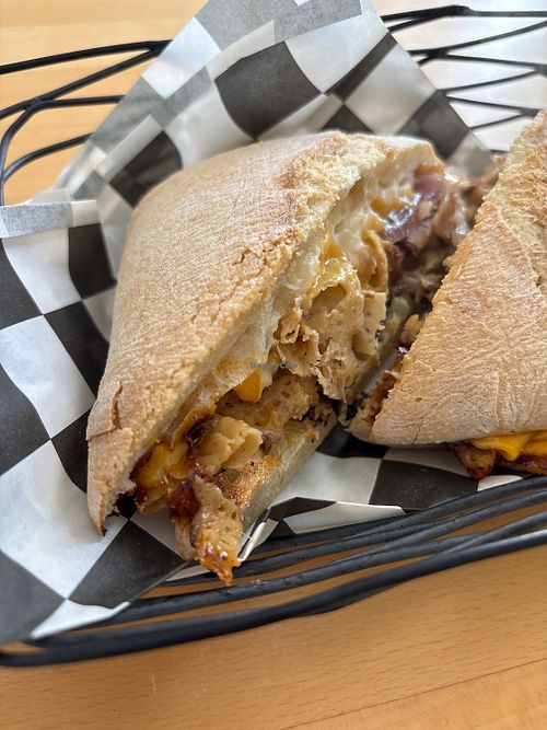 Cheesesteak mmmm  at Grounded for Life Cafe in Clinton