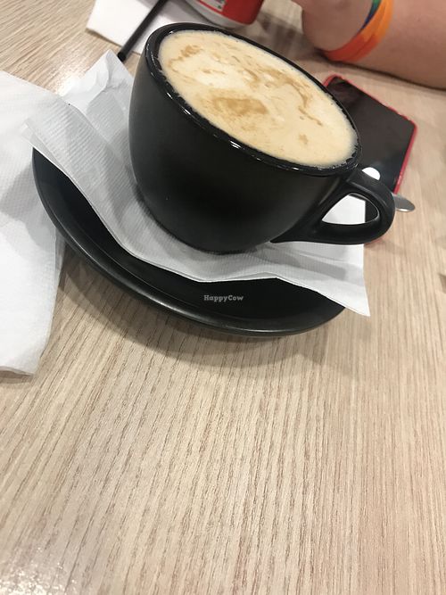 Small soy latte, on point ☝️  at Whispers Cafe in Parramatta
