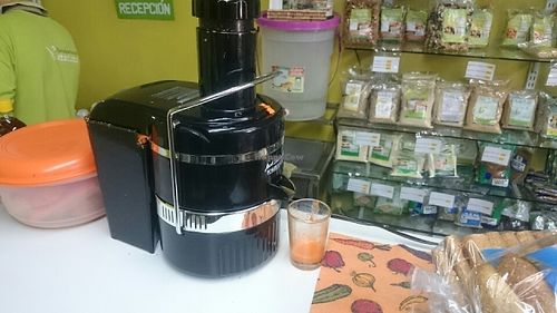 carrot juice  at El Palo in Medellin