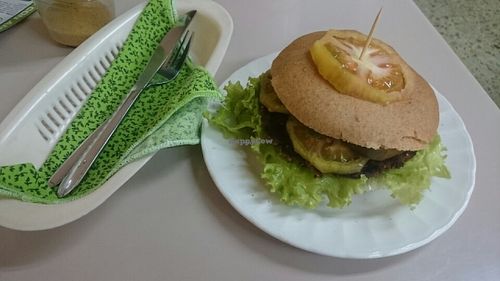 vegan burger  at El Palo in Medellin