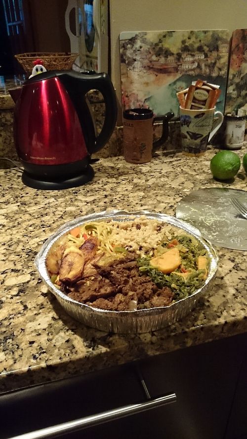 This plater was big enough for 3 large meal ? just for about $10. at Luvinya-215 in Philadelphia