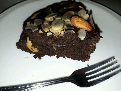 Vegan chocolate cake at The Falafelist in Chiang Mai