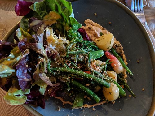 Garden Salad with baby potatoes at W6 Garden Centre Cafe in West London