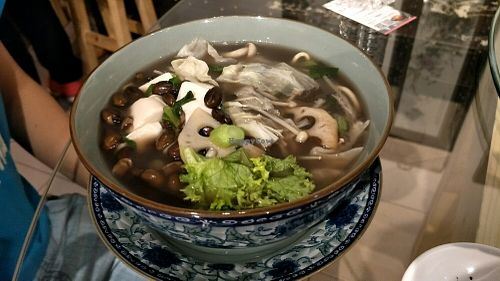black bean soup noodles at Chun Tian Tea House in Muar