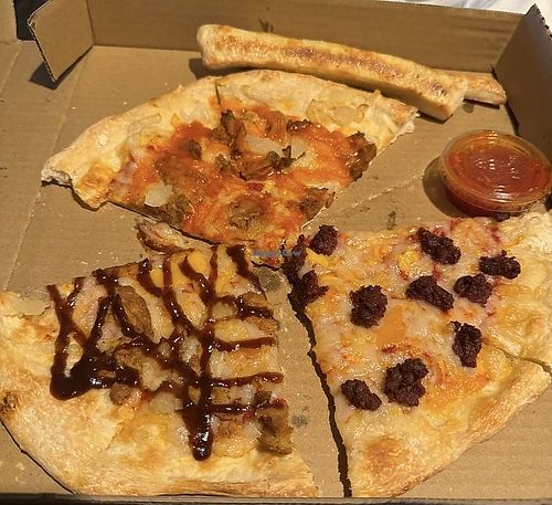 amazing pizza  at Veganos Kitchen in Las Vegas