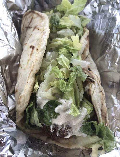 Huge falafel pita   at Mumtaz in Lafayette