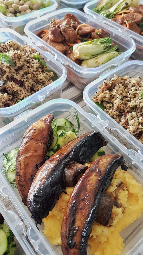 Colorful and healthy meals freshly prepared and delivered to you every Monday.  at Vegan Crush Food Delivery in Bangkok