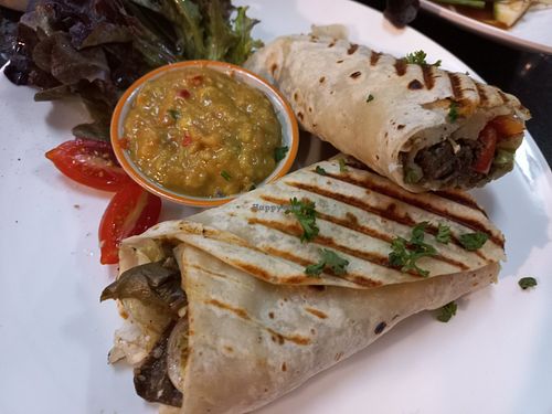 Spiced burrito wrap at Alchemy Vegan in Chiang Mai