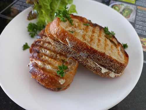 Vegan cheese and tomato panini #Veganuary at Alchemy Vegan in Chiang Mai