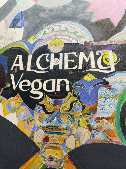 Wall Mural at Alchemy Vegan in Chiang Mai