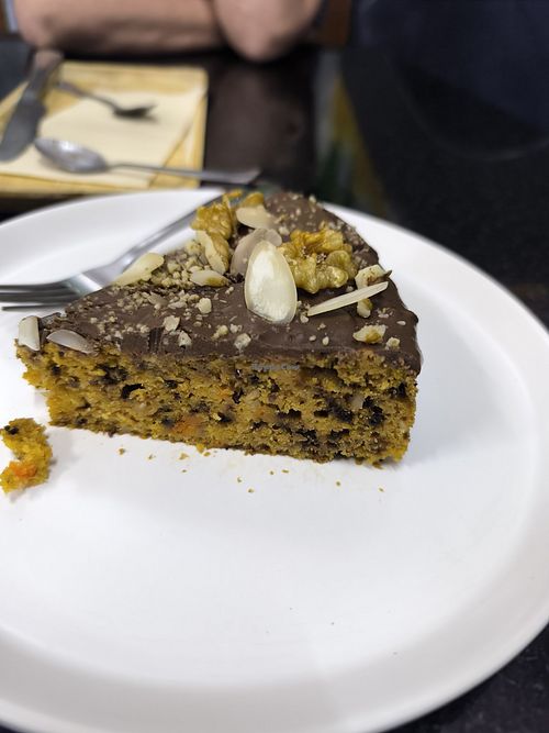Carrot cake at Alchemy Vegan in Chiang Mai