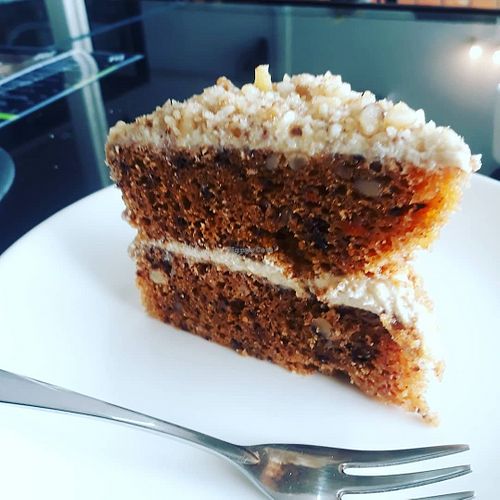 Carrot cake at Alchemy Vegan in Chiang Mai