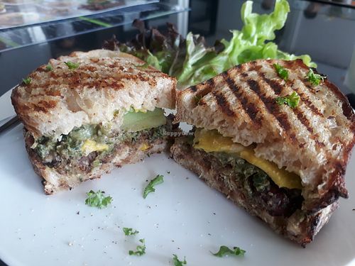Vegballs panini at Alchemy Vegan in Chiang Mai