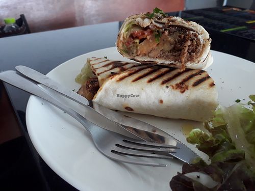 Spiced burrito at Alchemy Vegan in Chiang Mai