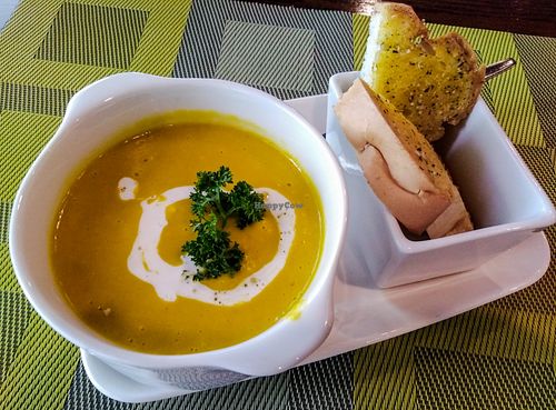 Pumpkin Soup at Yes Vegan in Pattaya