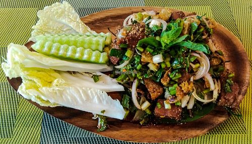 Spicy Crispy Duck Salad at Yes Vegan in Pattaya