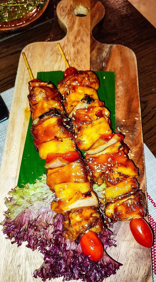 BBQ kabobs at Yes Vegan in Pattaya