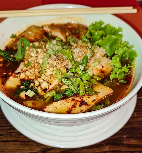 Spicy Curry Noodles at Yes Vegan in Pattaya