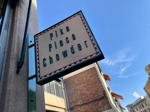 sign  at Pike Place Chowder in Seattle