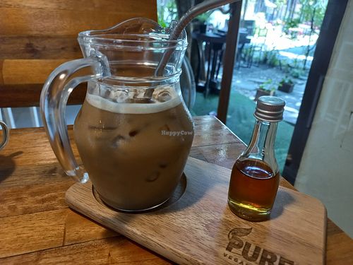 Thai.iced coffee at Pure Vegan Heaven @Freeative in Chiang Mai