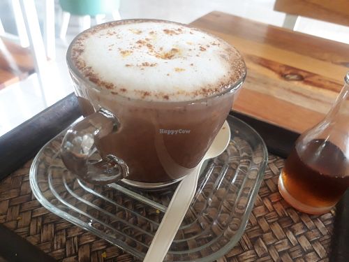 Orange cinnamon mocha at Pure Vegan Heaven @Freeative in Chiang Mai