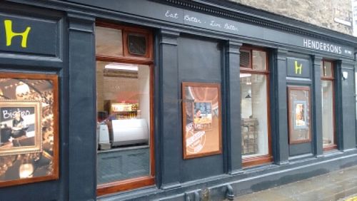 great new shop front at Henderson's Shop and Salad Table in Edinburgh