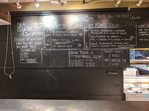 Menu at The Salad Table at Henderson's Shop and Salad Table in Edinburgh