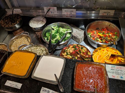 buffet at Vantra Vegan in London