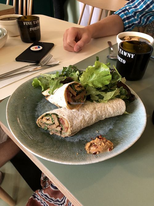 Tempeh wrap at O Antigo Talho in Lisbon
