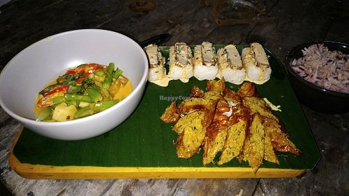 A set of 3 dishes for 140 bhat at V Secret Street Food - Food Stall in Chiang Mai