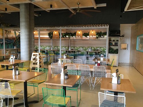 inside seating at Fiery Deli in Chermside