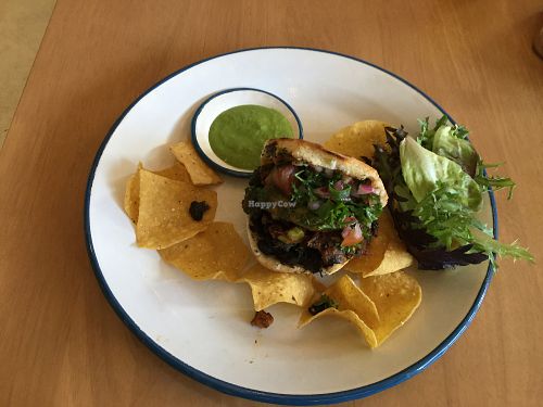 vegan arepa at Fiery Deli in Chermside