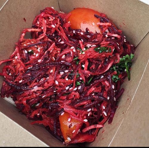 beetroot and carrot salad at Henderson's Restaurant in Edinburgh