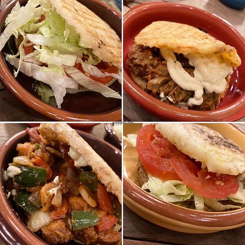 Vegan arepa options at Peanuts Fresh Market Cafe in Kralendijk