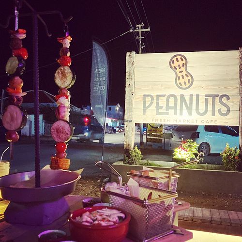 Vegan pinchos on saturday at Peanuts Fresh Market Cafe in Kralendijk