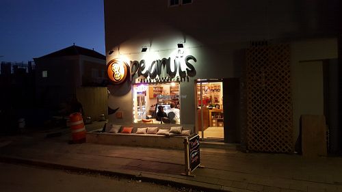 From across the street... at Peanuts Fresh Market Cafe in Kralendijk