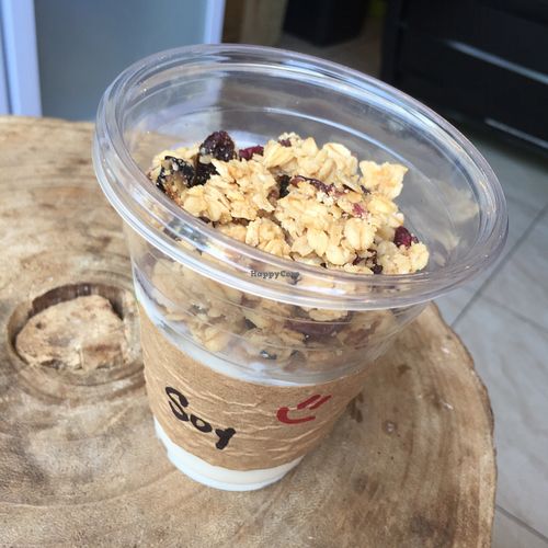 Soy yoghurt at Peanuts Fresh Market Cafe in Kralendijk