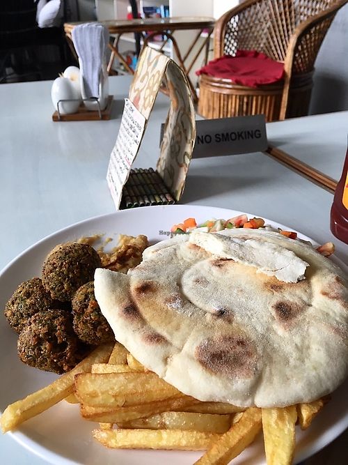 Falafel savoury plate at You and I in Pokhara