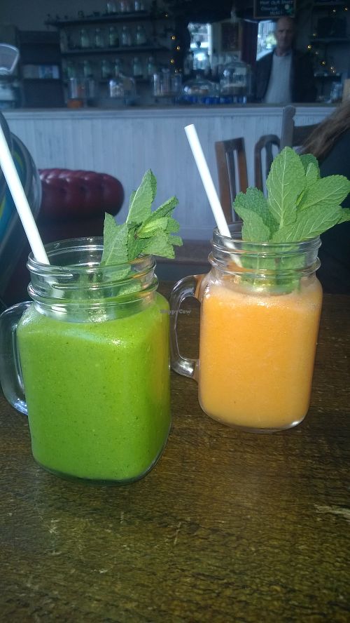 Mango mojito and ginger elixir smoothies  at The Wild Trapeze in Newcastle Upon Tyne
