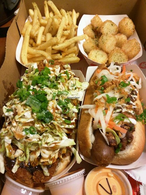 Katsu & Spicy Tofu Vegan Hot Dog at Sumo Dog - LA in Los Angeles