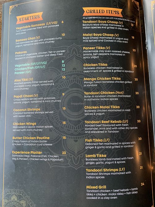 VG steht für vegan   at Indian Kitchen in Golden