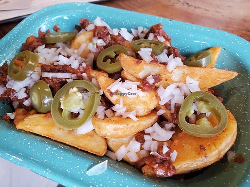 Chilli cheese fries at The Green Place in Puerto Vallarta
