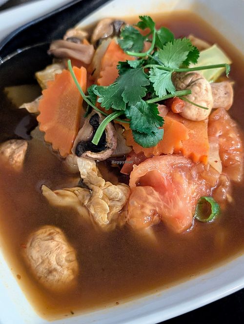Tom Yum soup at Samata Vegan House in Hollywood