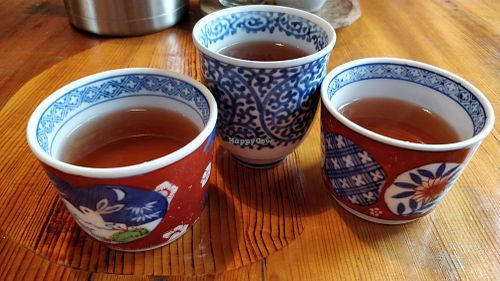 Japanese tea at Yasai-Shokudo Koyama in Okayama