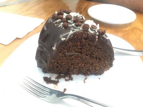 chocolate cake at Cali Cafe in Cozumel