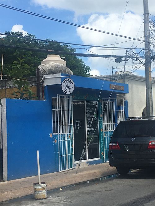 entrance at Cali Cafe in Cozumel