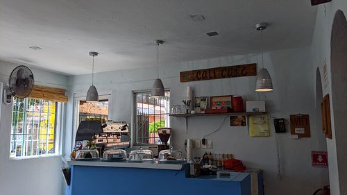 Interior, courtyard to the side. at Cali Cafe in Cozumel