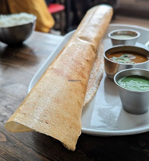 Chakka Thoran Dosa has jackfruit! at Kathakali Indian Cuisine in Kirkland